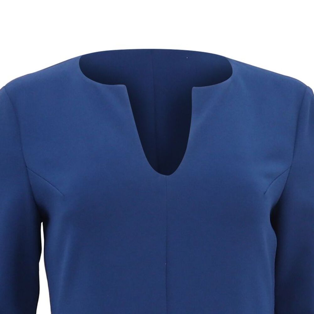 Diane Von Furstenberg 3/4 Sleeve Mini Dress in Navy Blue Triacetate - Picture 2 of 6